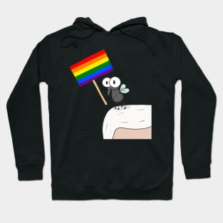 Pride Flag Fly on Mike Pence's Head Hoodie